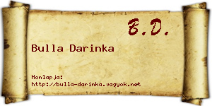 Bulla Darinka névjegykártya